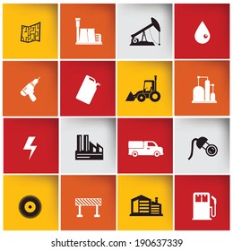 Construction & Industry icon set,vector