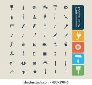 
Construction industry icon set,vector