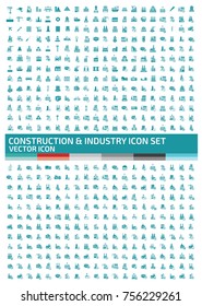 Construction and industry icon set,vector