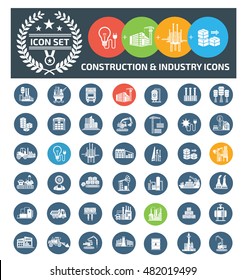
Construction and industry icons design,clean vector
