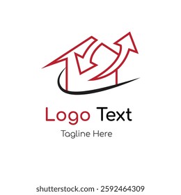 Construction Industry logo with commercial and residential building concept of construction agent or consultation vector illustration with dummy text on white background.