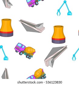 Construction industry pattern. Cartoon illustration of construction industry vector pattern for web