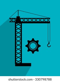Construction industry and tools graphic design, vector illustration