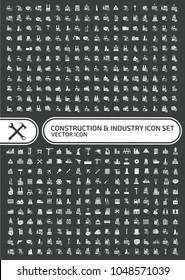 Construction and industry vector icon set