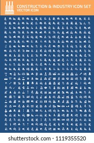 Construction and industry vector icon set