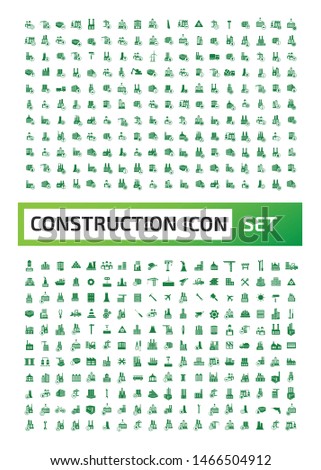 Construction and industry vector icon set design