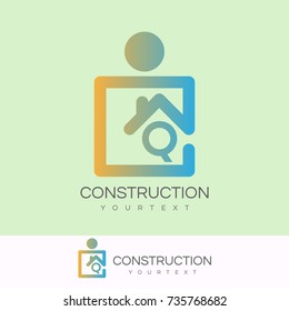 construction initial Letter Q Logo design