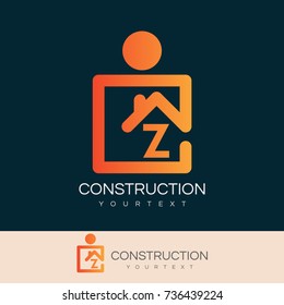 construction initial Letter Z Logo design