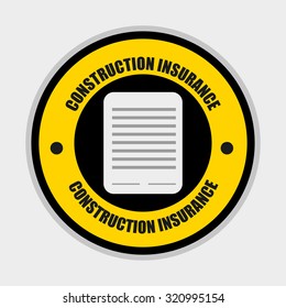 construction insurance design, vector illustration eps10 graphic 