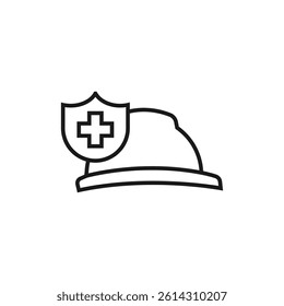 construction insurance  editable icon eps 10