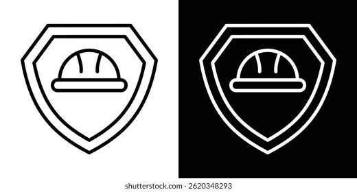 Construction insurance icon vector for web and mobile app. Symbol isolated.