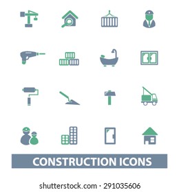 iconos aislados de construcción, signos, ilustraciones sobre fondo blanco para sitio web, internet, aplicación móvil, vector