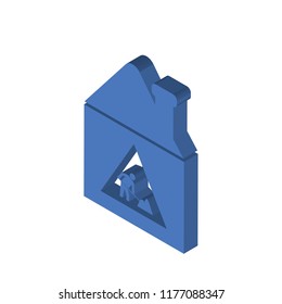 Construction isometric left top view 3D icon