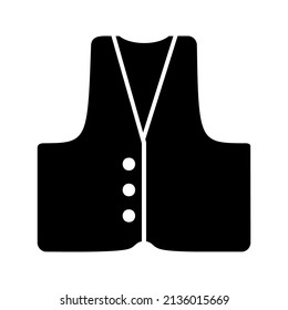 Construction Jacket Glyph Black Icon Design