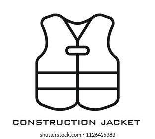 Construction jacket icon signs