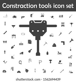 Construction jackhammer icon. Constraction tools icons universal set for web and mobile