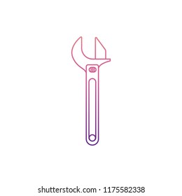construction key icon in Nolan style. One of Home repair tool collection icon can be used for UI, UX