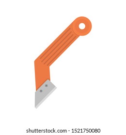 Construction knife icon. Flat illustration of construction knife vector icon for web design