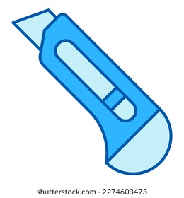 Construction knife - icon, illustration on white background, color style