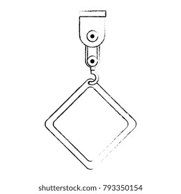 construction label hanging in crane