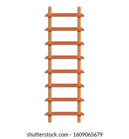 Construction ladder icon. Cartoon of construction ladder vector icon for web design isolated on white background