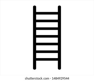 construction ladder line icon - vector