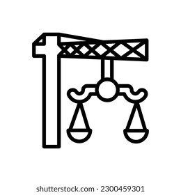 Icono de la ley de construcción en vector. Ilustración