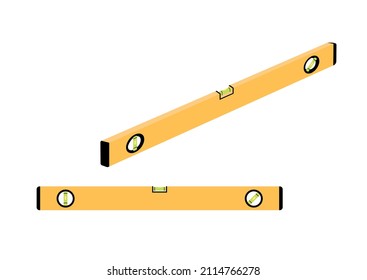 Nivel de construcción. Nivel de espíritu del vector sobre fondo blanco