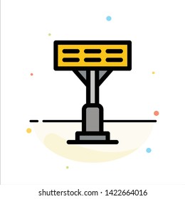Construction, Light, Stadium Abstract Flat Color Icon Template