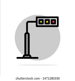 Construction, Light, Tower, Road Abstract Circle Background Flat color Icon. Vector Icon Template background