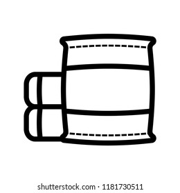 construction line arts outline black icon vector template