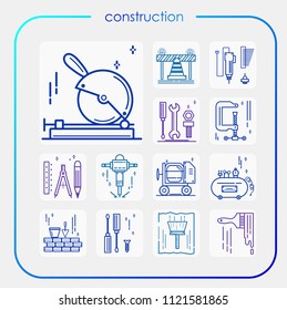 Construction line icon. Erection icon