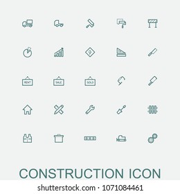 Construction line icons