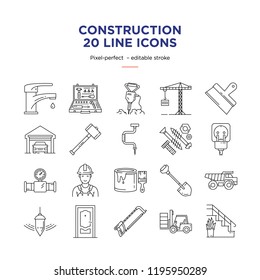 Construction Line Icons