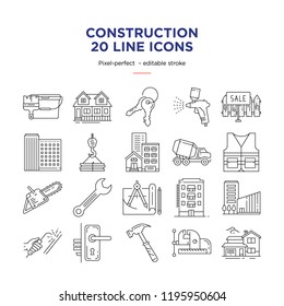 Construction Line Icons