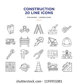 Construction Line Icons