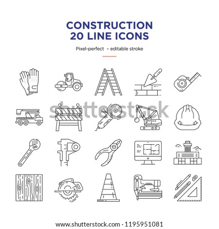 Construction Line Icons