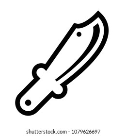 Construction line knife icon