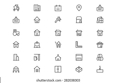 Construction Line Vector Icons 3