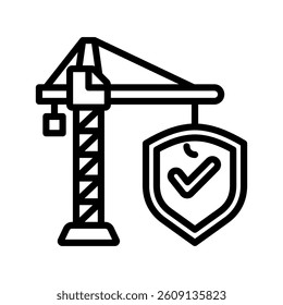 Construction Line Vector Illustration On White Background.