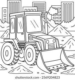 Construction Loader Coloring Page for Kids