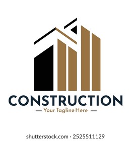 construction logo. buildings and architects. flat design style. suitable for brands, companies, tenders. vector design template