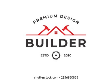 concepto de logotipo de construcción. plantilla de diseño del servicio de renovación de edificios