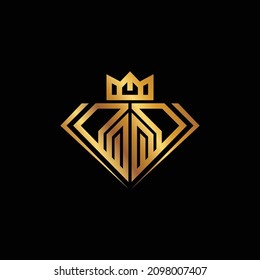 Konstruktionslogo Design Diamant geformt Konzept. Vektorgrafik EPS.8 EPS.10