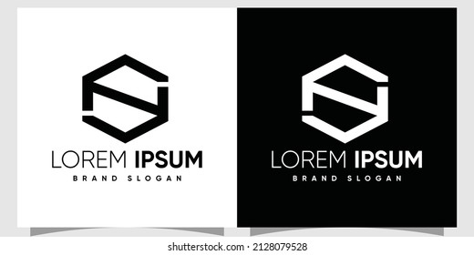 Construction logo with creative modern syle Premium Vector