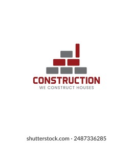 Construction Logo design with bricks