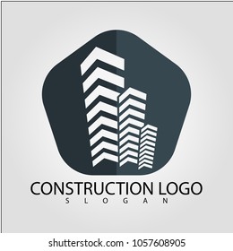construction logo design for building
