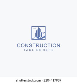 Etiqueta del icono de diseño del logotipo de construcción