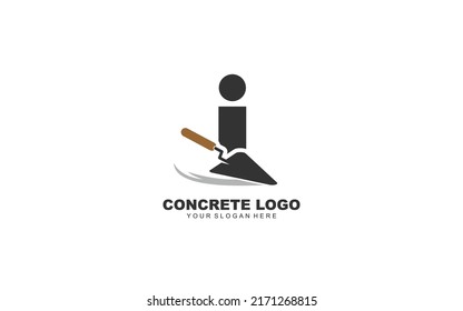 I CONSTRUCTION logo design inspiration. Vector letter template design for brand.