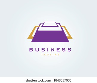 It's a construction Logo design made of elegant frame lines representing luxury and architecture company